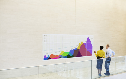 Two People Graph On Wall